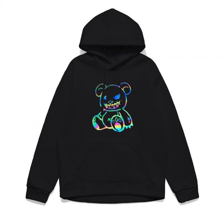 Ladies hoodie sweatshirt with cool bear motif and comfortable fit Chic & Stil