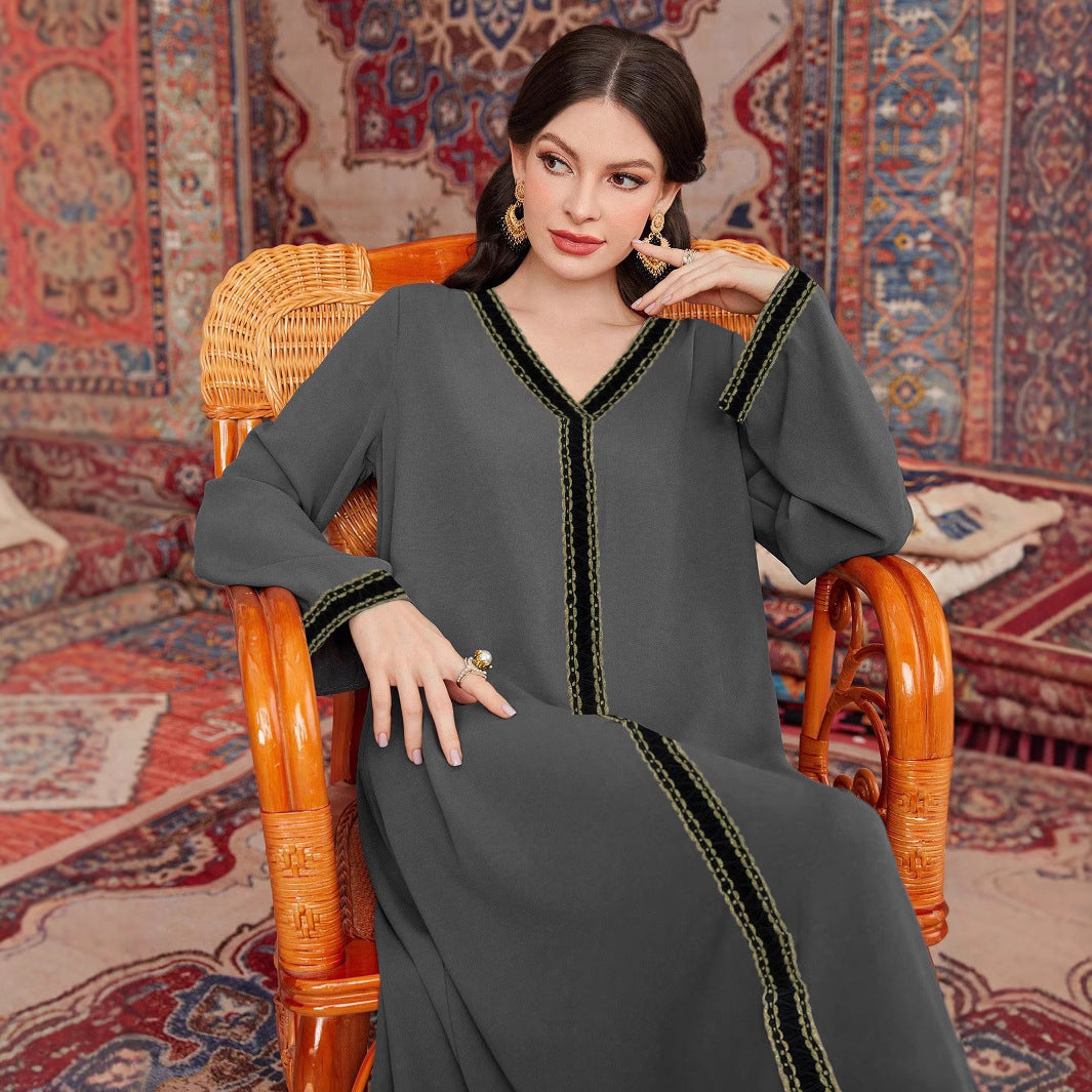 Ladies Chic and Stylish Decorative Maxi Dress