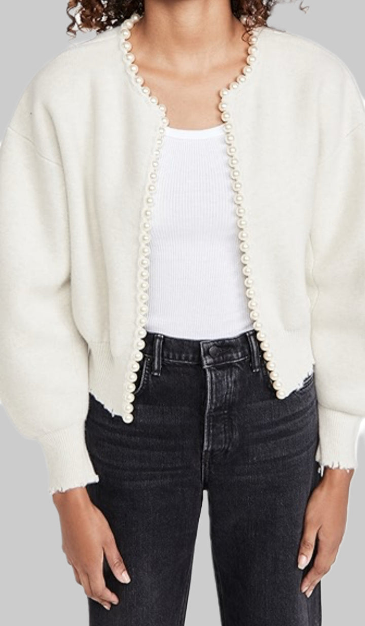 Women fashion cardigan with pearl decoration Lune London