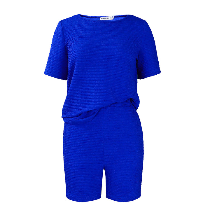 Casual short overall for women with texture and elastic waist Lune London