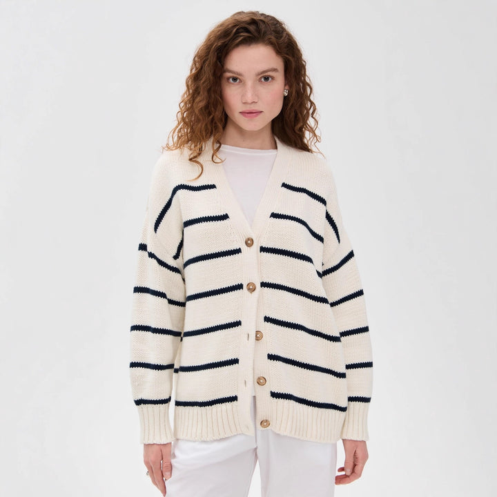 Women Striped Vest with Comfortable Cut Lune London