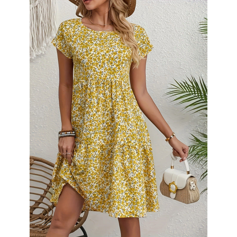 Women A-line dress with floral pattern Lune London