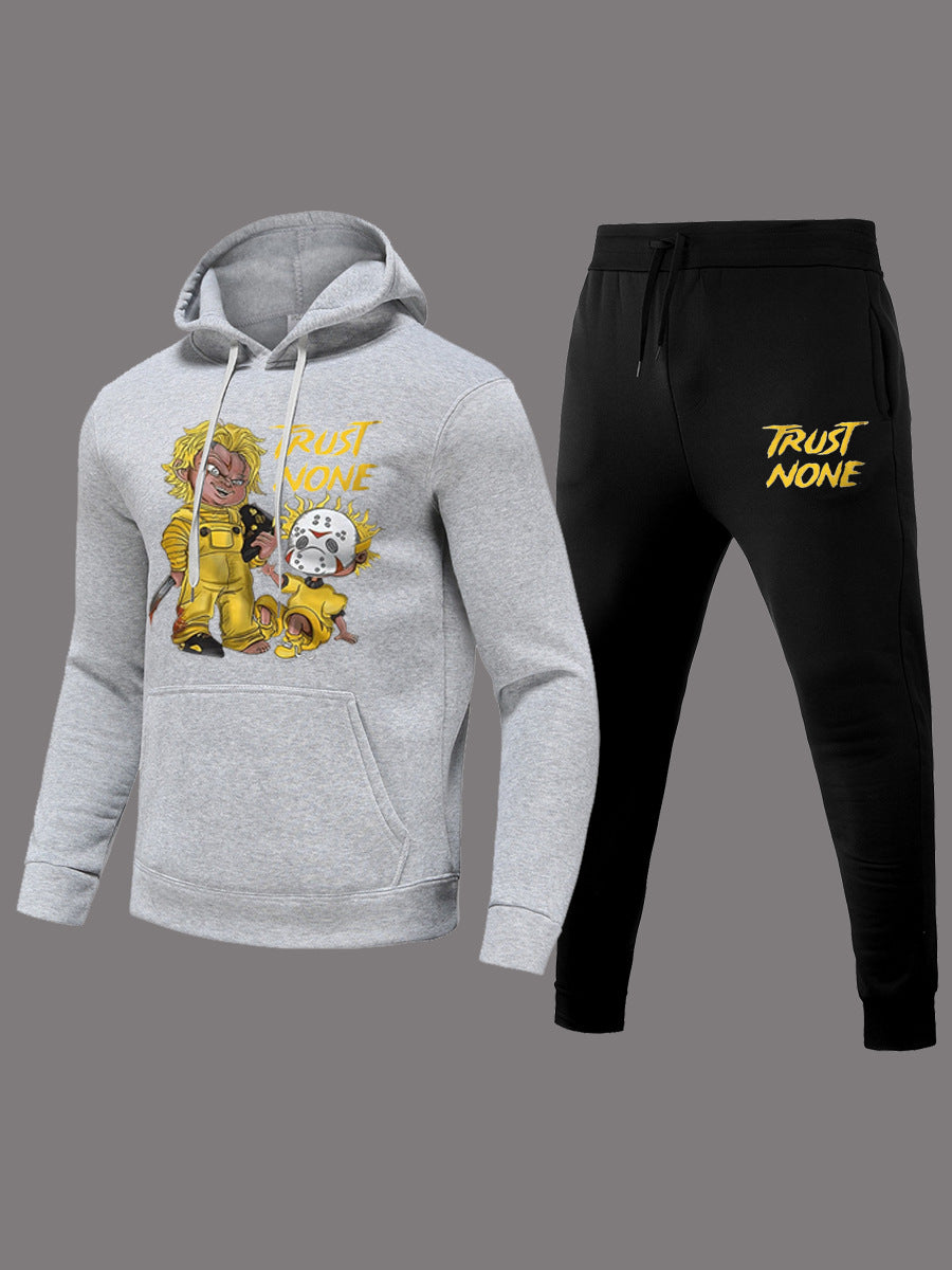 Women's hoodie and jogging pants set with creative print design Lune London