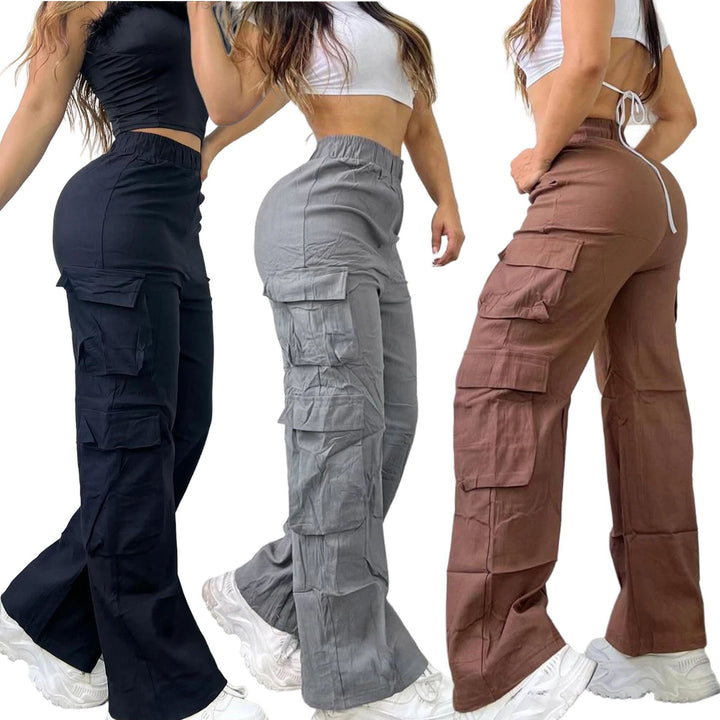 Pantalon cargo pour femmes avec poches latérales Lune London