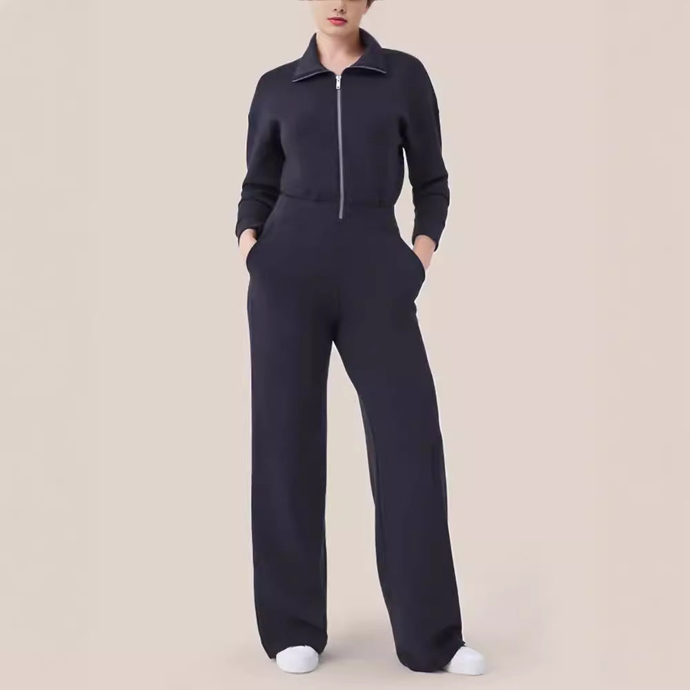 Lune London zip-up lounge jumpsuit for women