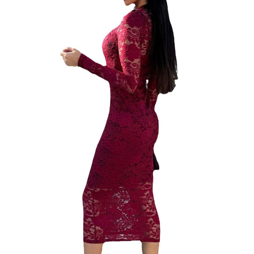 Chic and Stylish Transparent Lace Bodycon Dresses for Women