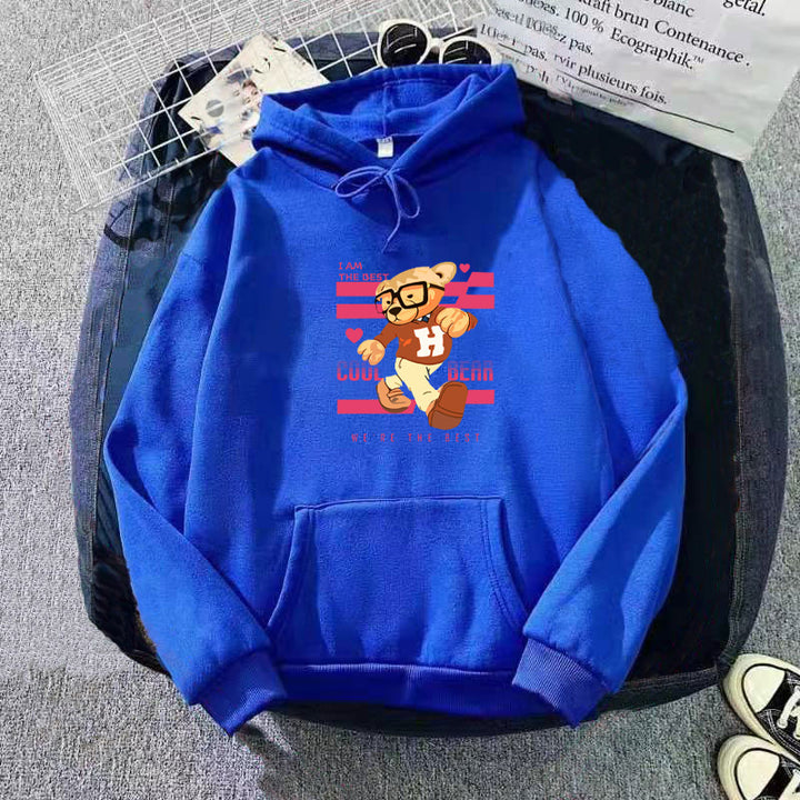 Women's hoodie with funny bear motifs and unique graphic print Chic & Stil