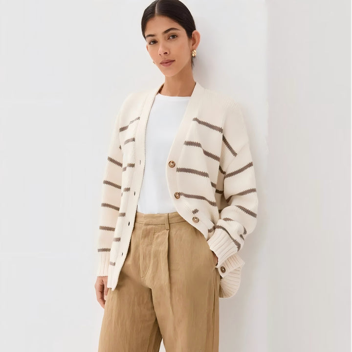 Women Striped Vest with Comfortable Cut Lune London