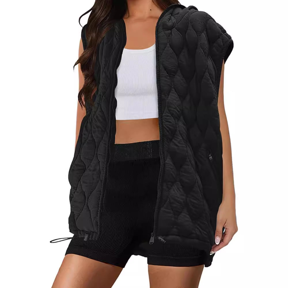 Lady hoodie with quilted design Lune London