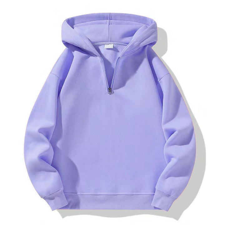 Men's sporty hoodie with half-zipper Lune London