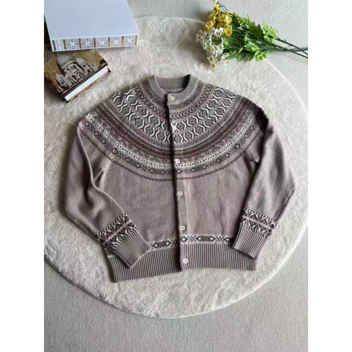 Women's knitted jacket with Norwegian pattern Lune London