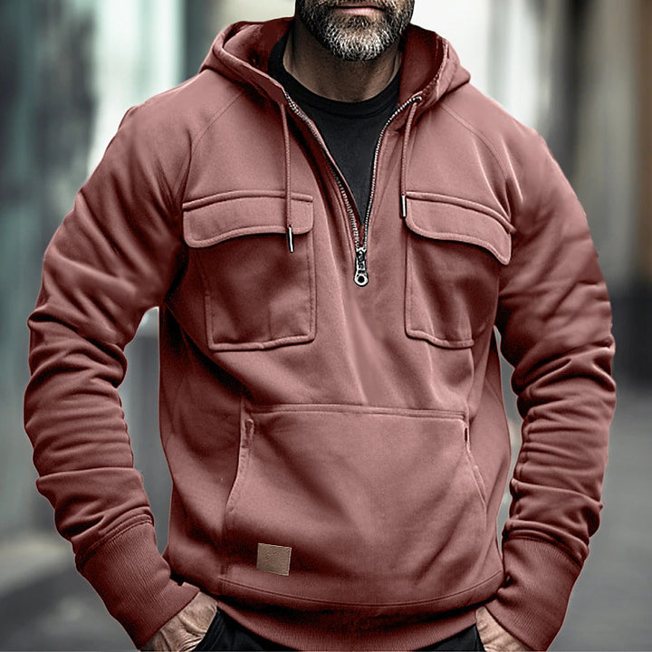 Modern hooded sweatshirts for men with practical chest pockets Lune London