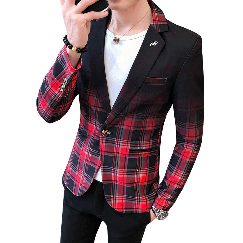 Elegant checked blazer for men with modern cut and refined details Lune London