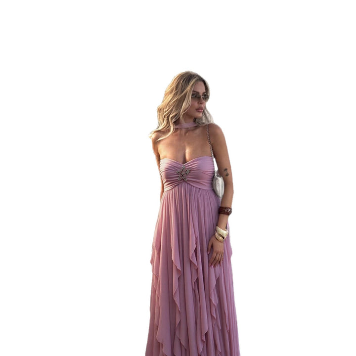 Women's Vintage-Style Maxi Dress Lune London