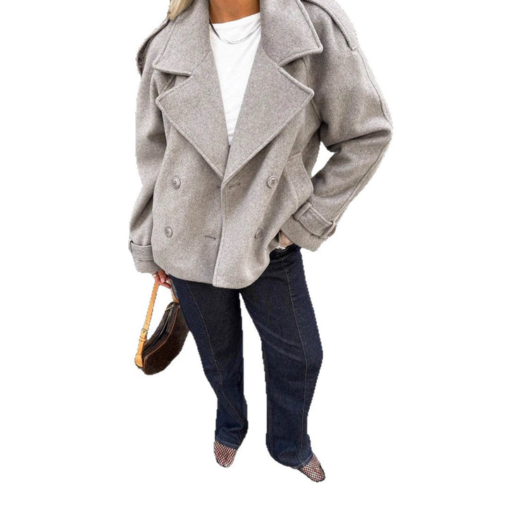 Lune London double-breasted wool lapel jacket for women