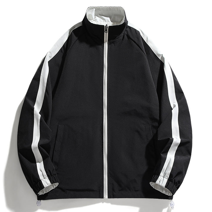 Sporty transition jacket for men with high collar and side zip pockets Lune London