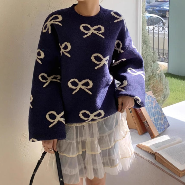 Lune London casual fit patterned sweater for women