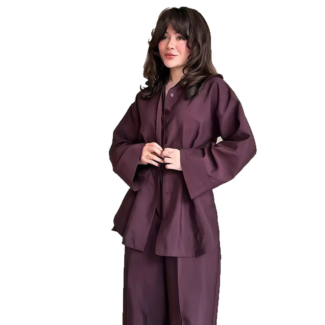 Ladies casual overalls with flared sleeves and button closure Lune London