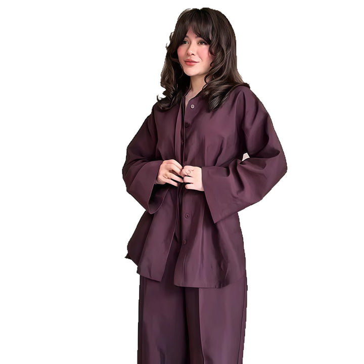 Ladies casual overalls with flared sleeves and button closure Lune London