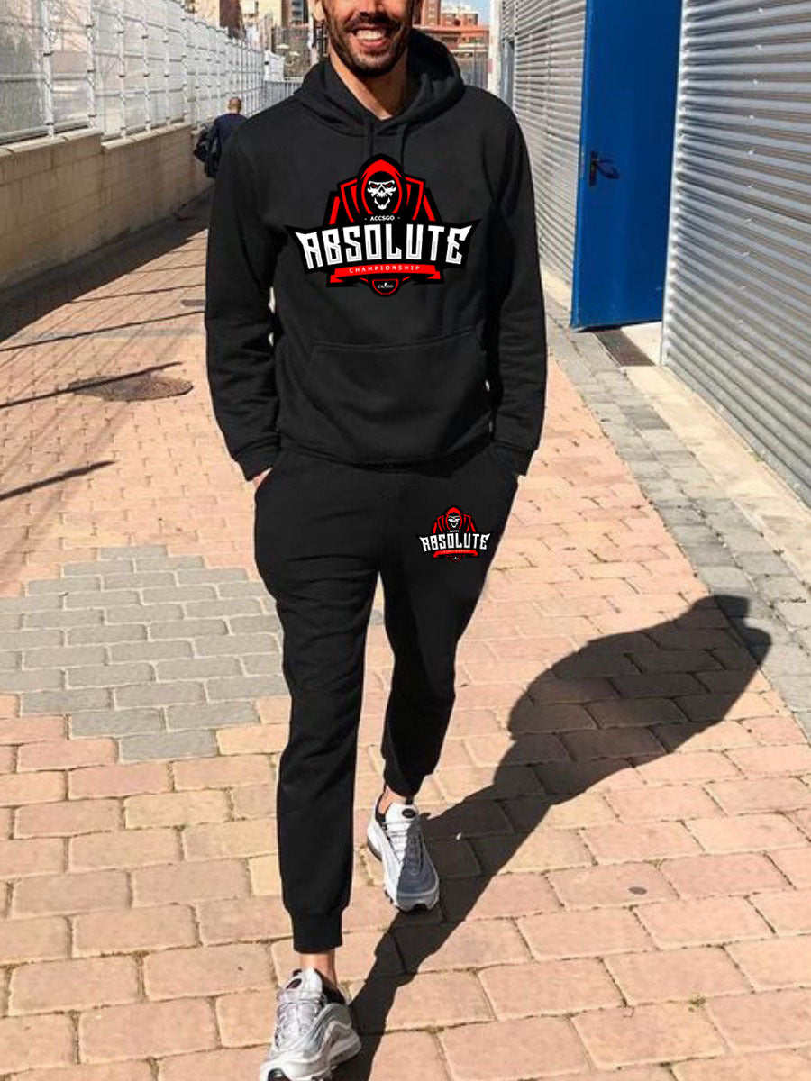 Men's hooded tracksuits and jogging set with sporty graphic print Lune London