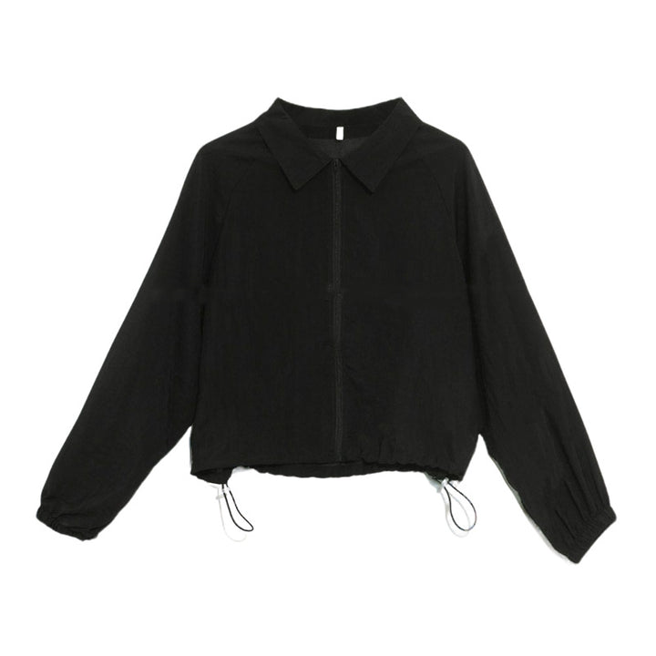 Veste coupe-vent cropped tendance pour femmes avec cordon Chic & Stil