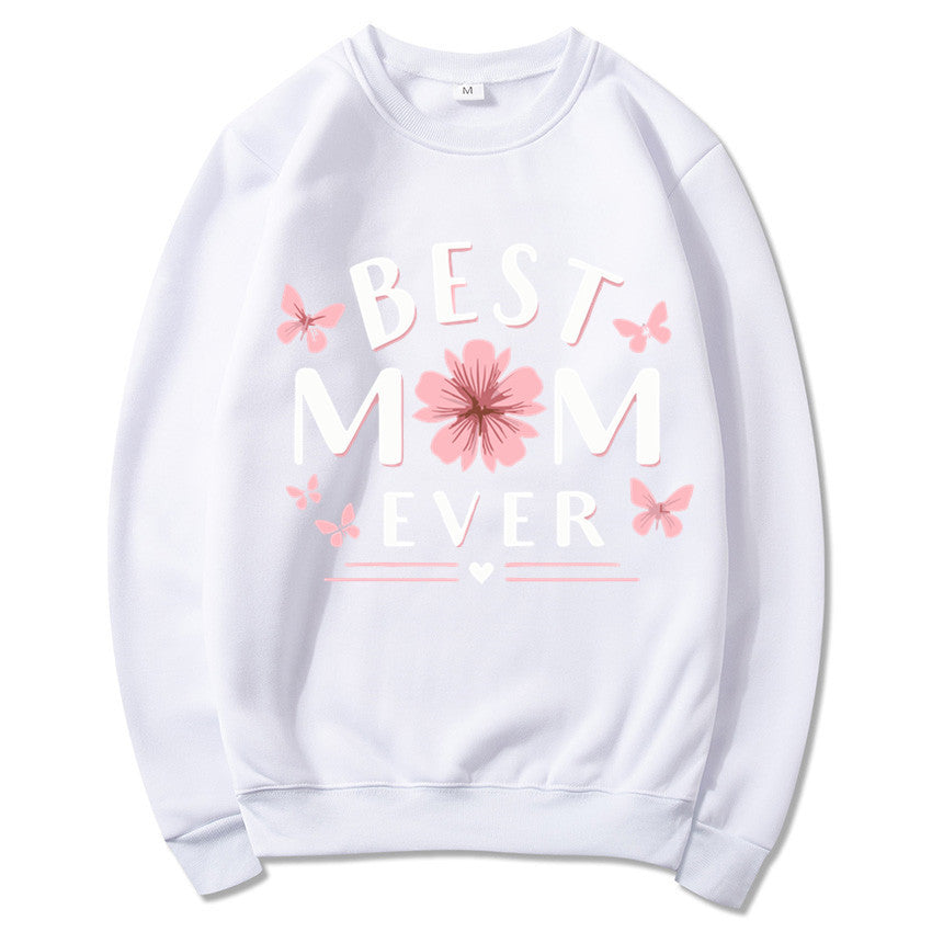 Sweatshirt pour femmes avec une phrase favorite ludique et un design floral Chic & Stil