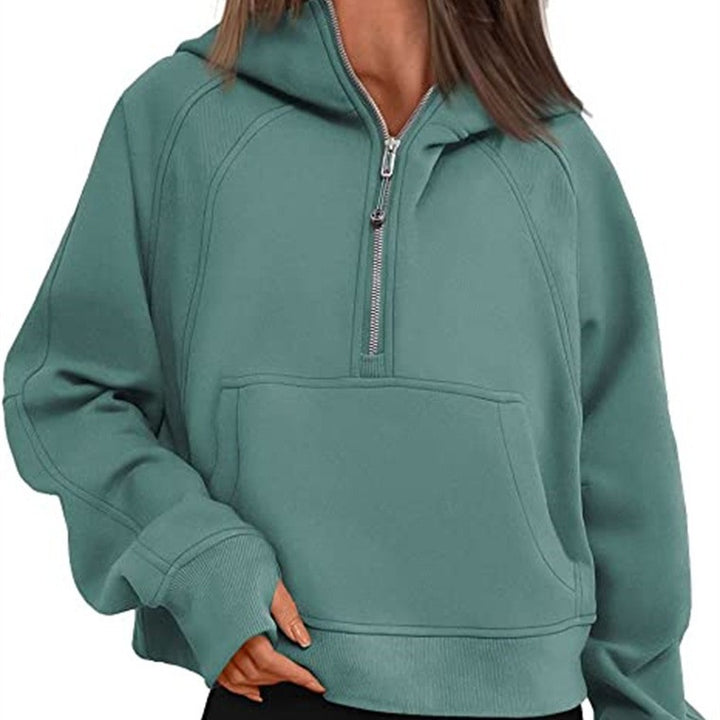 Ladies Oversized Hoodie with practical kangaroo pocket and zipper Lune London