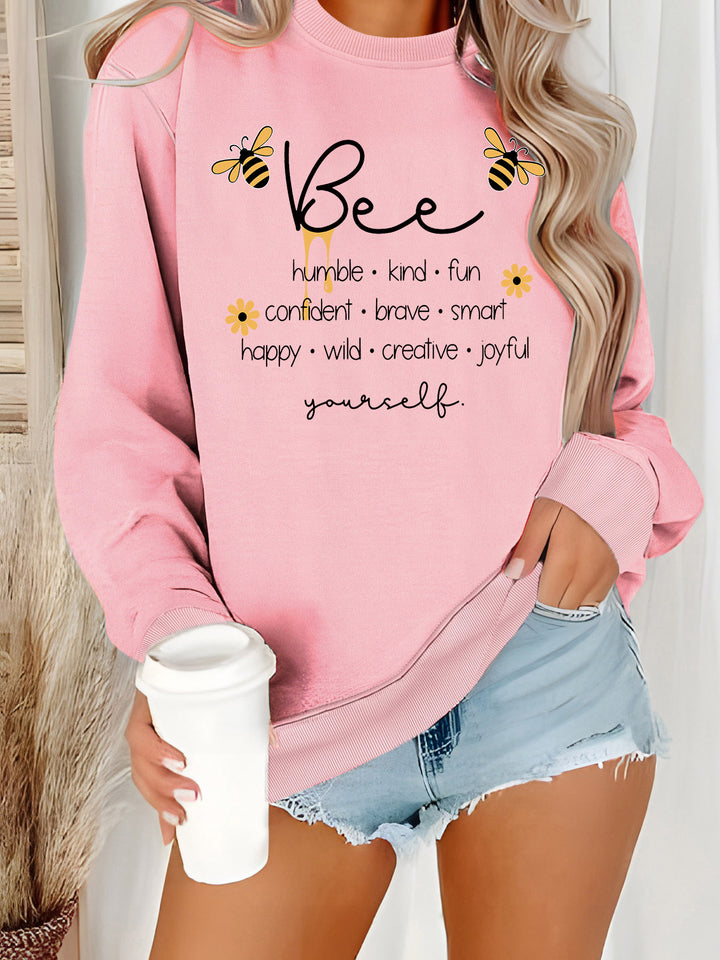 Sweat à capuche pour femmes avec motif d'abeille inspirant et affirmations positives Chic & Stil