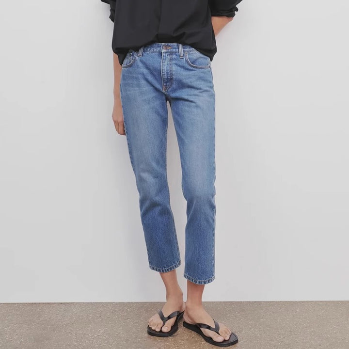 Jeans taille haute pour femmes dans une coupe décontractée Chic & Stil