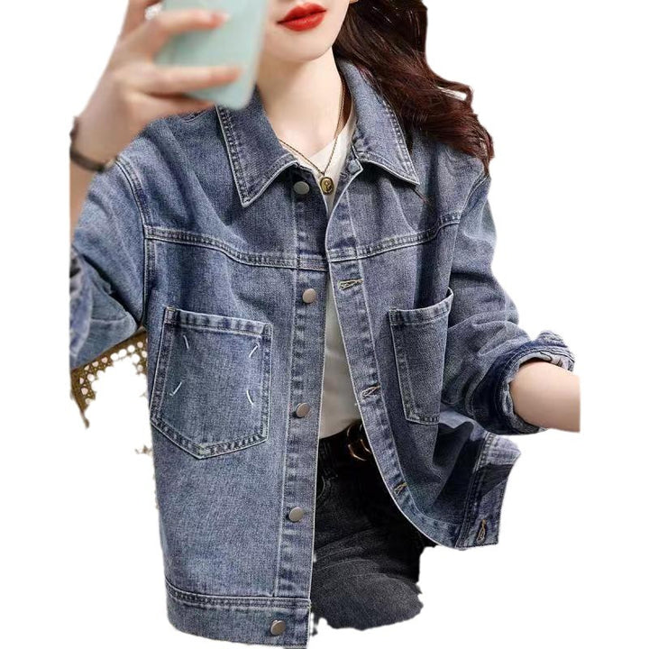 Veste en denim pour femmes avec coupe surdimensionnée à la mode Chic & Stil
