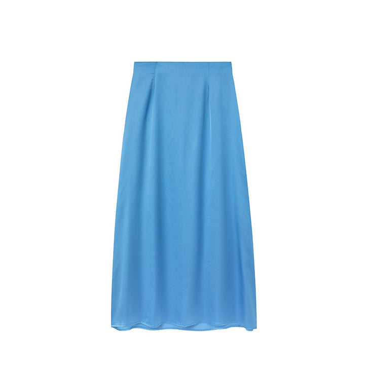 Chic Long Floor-Length Satin Maxi Skirt for Women and Style
