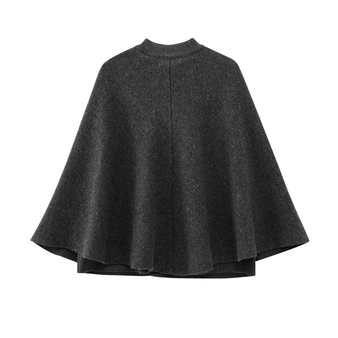 Elegant and warm women's cape with buttons Lune London