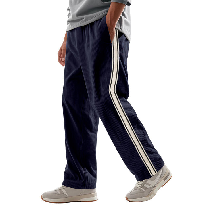 Lune London men's casual sports pants with side stripes