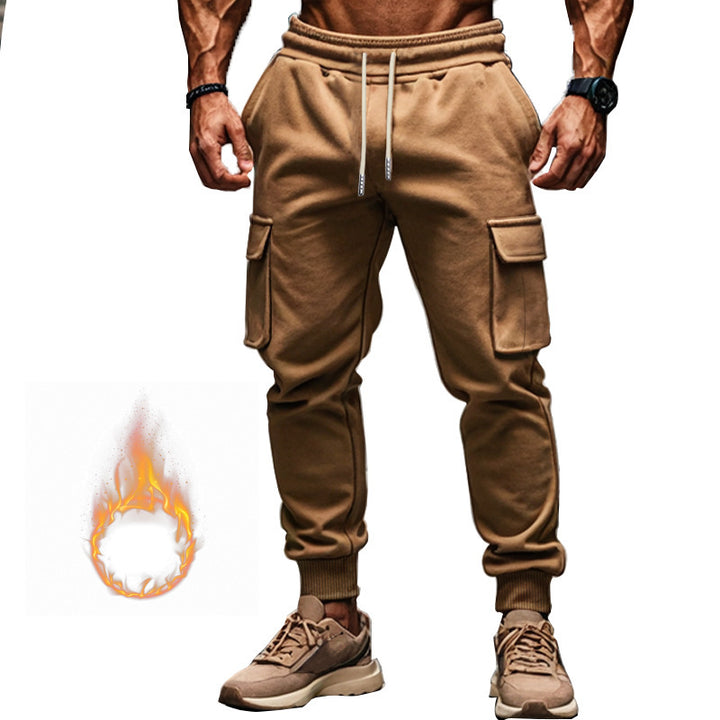 Men's cargo pants made of breathable material with practical side pockets and a stylish drawstring Lune London