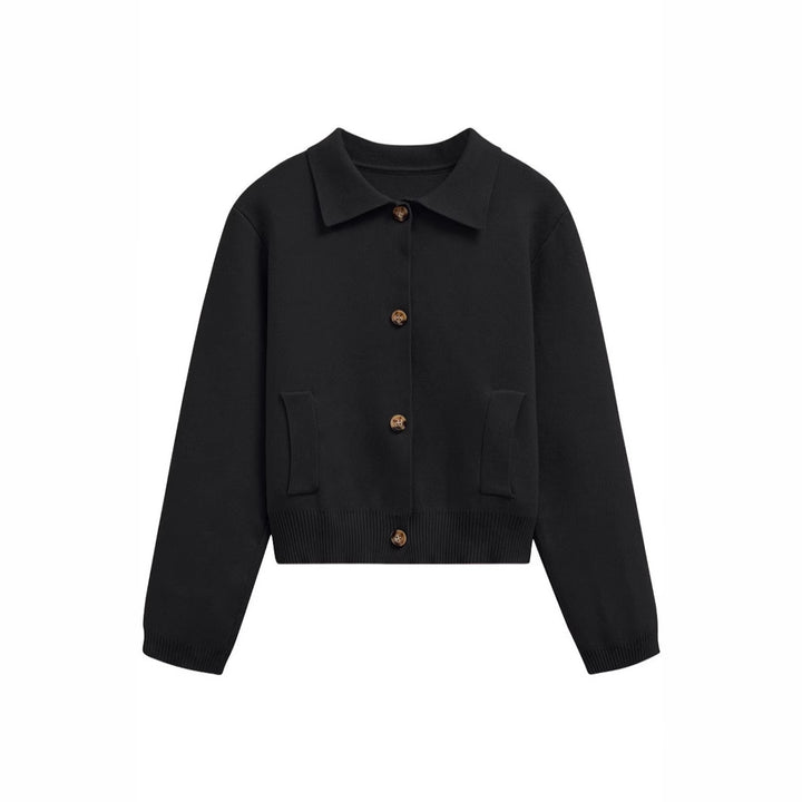 Women's knit jacket with button details and side pockets Lune London