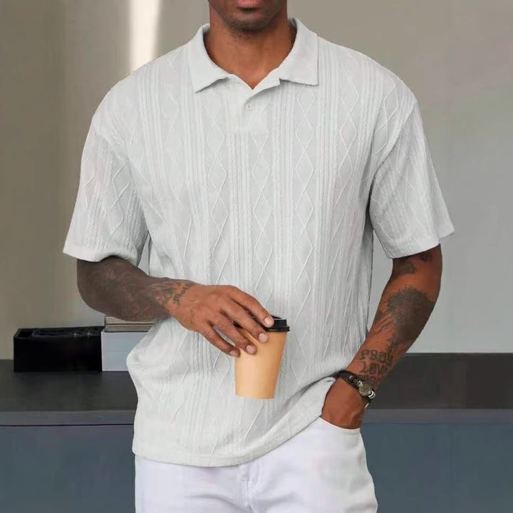 Men's Leisure Short Sleeve Textured Polo Lune London