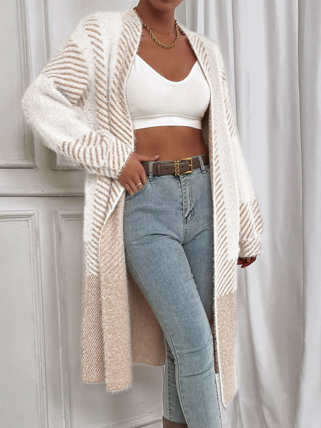 Women's cardigan with geometric pattern Lune London