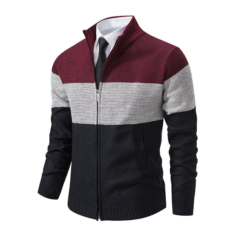 Fashionable men's jacket with high collar and modern zipper Lune London