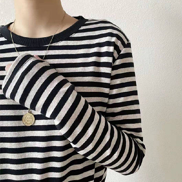 Ladies striped long sleeve shirt Chic & Stil