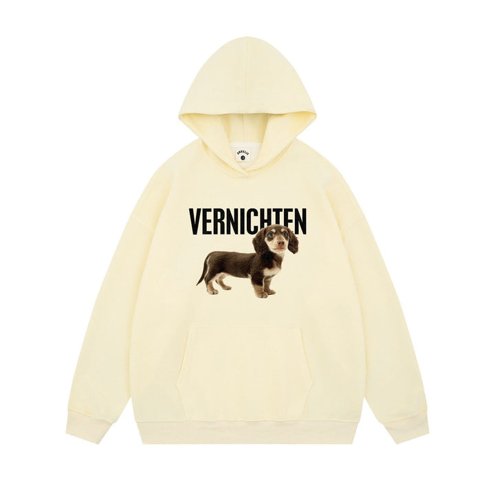 Women's hoodie with artistic dog motif and statement print Chic & Stil