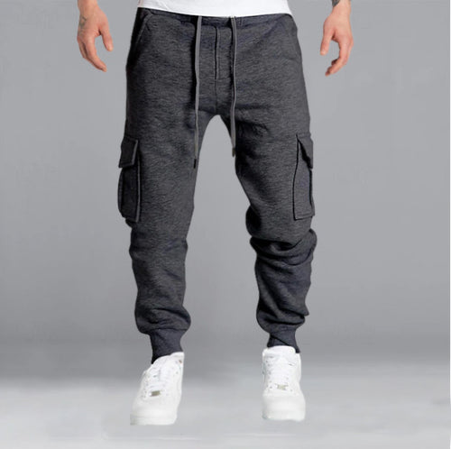 Trendy cargo pants for men with elastic waist and practical side pockets Lune London