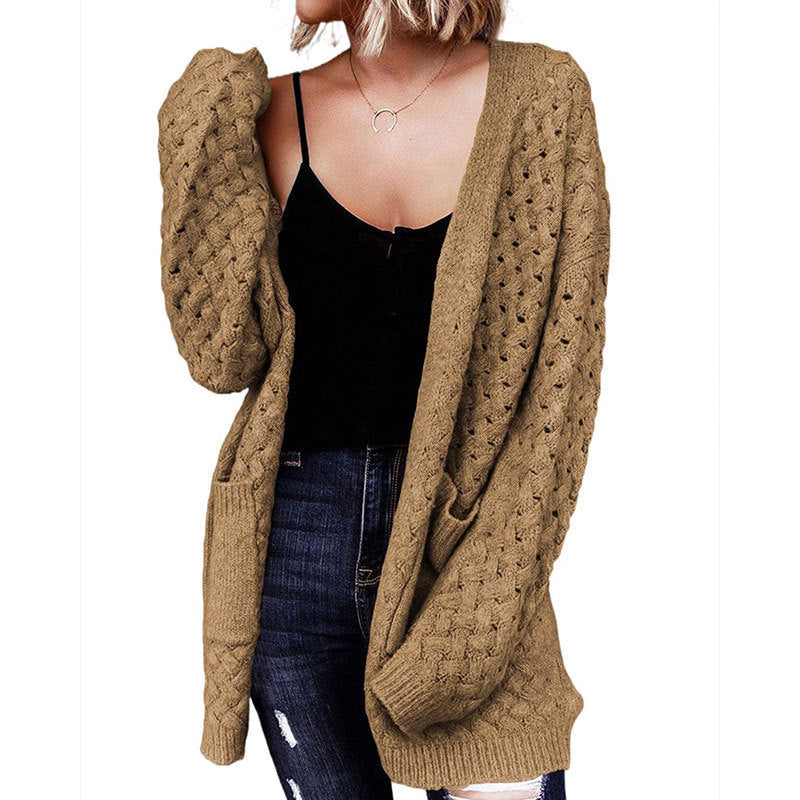 Cardigan pour femmes avec motif texturé et poches pratiques Chic & Stil