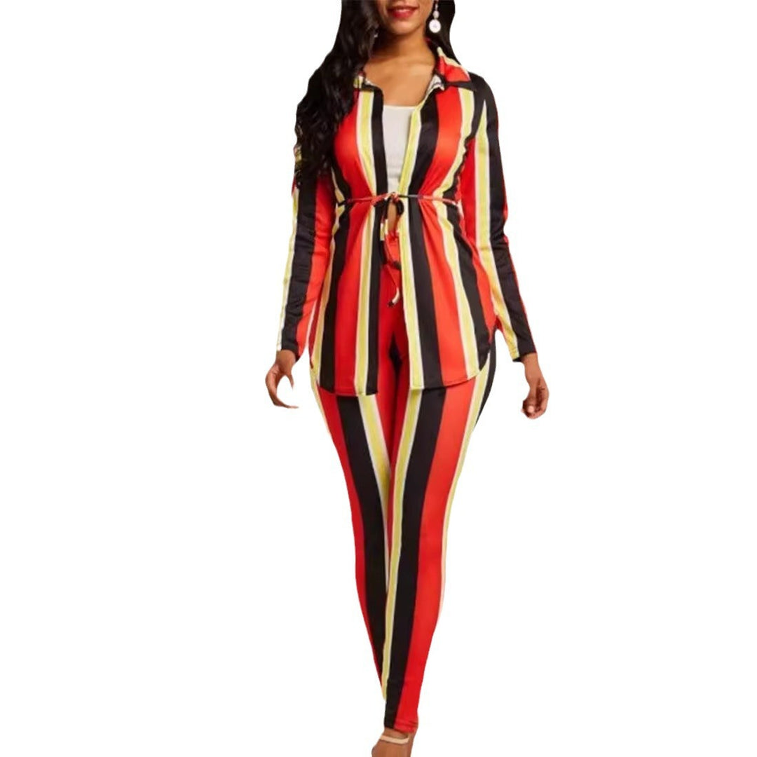Ladies Mixed and fitted chic lounge suit