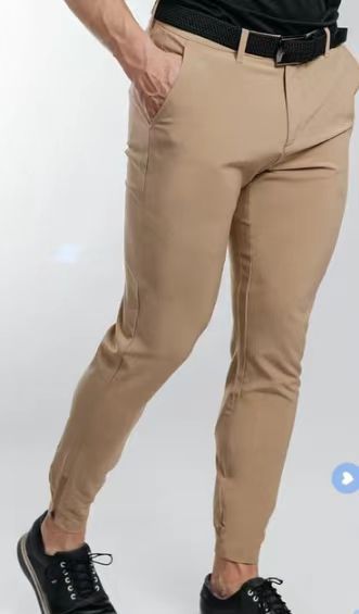 Slim-fit suit pants for men with elastic waistband and convenient pocket arrangement Lune London