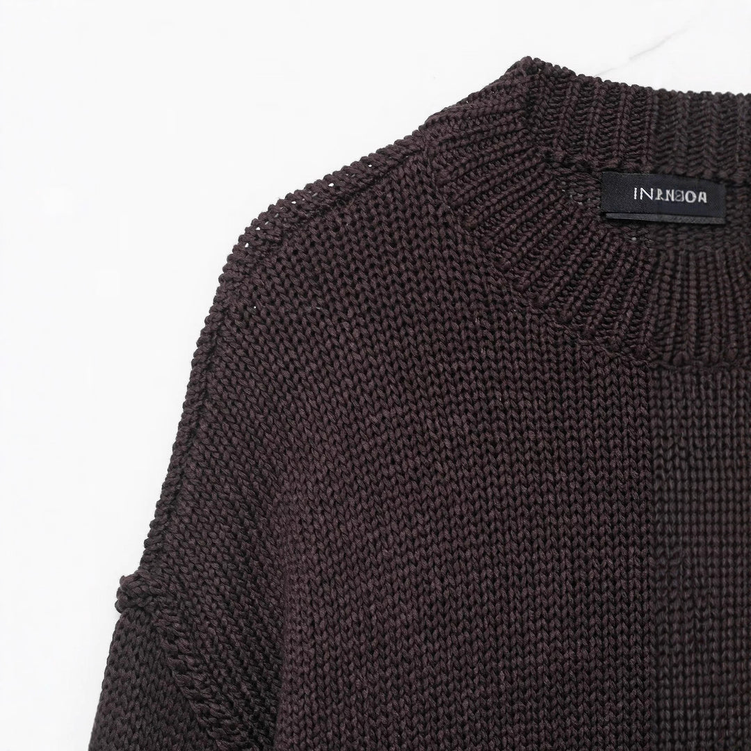 Comfortable knit sweater for women with round neck and relaxed fit Lune London