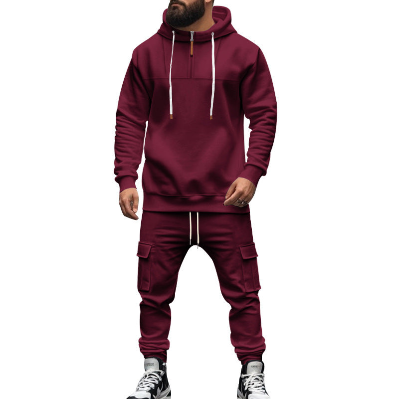 Men's sports set with high collar and practical pockets Lune London