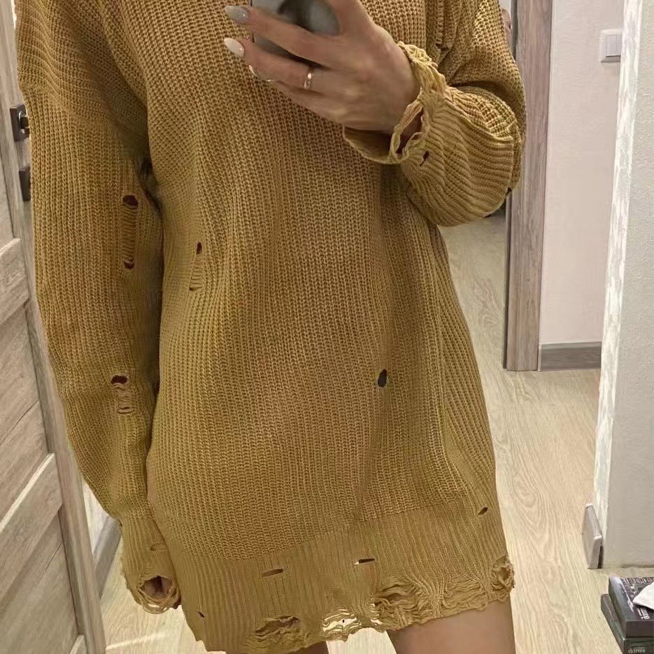 Lune London Women's Casual V Neck Knitted Sweater