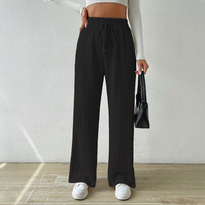 Relaxing knit loungewear set for women, high waist and wide leg Lune London