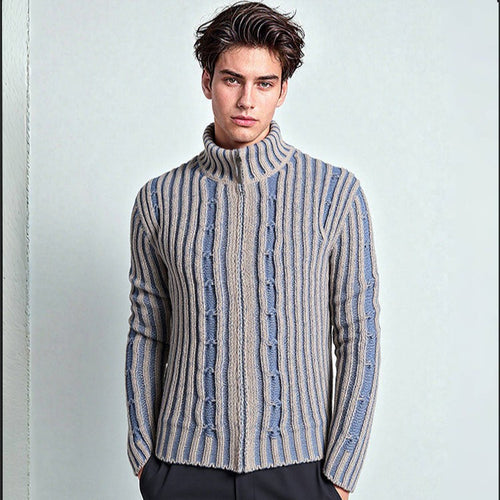 Striped knit sweater for men Lune London