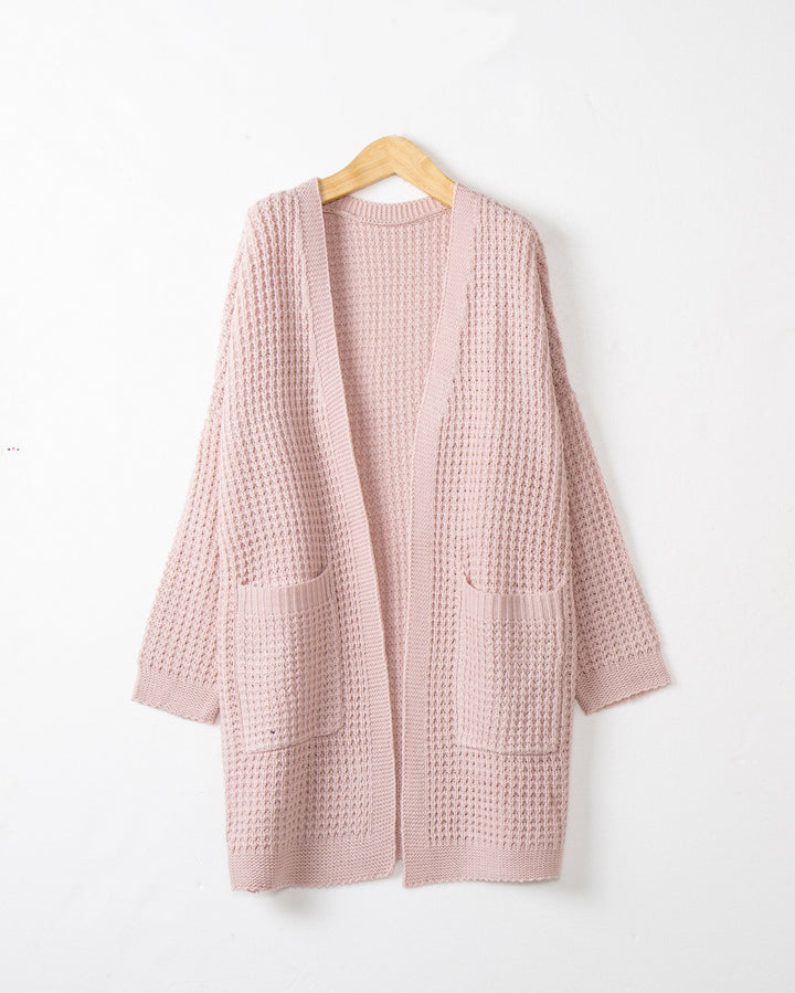 Casual knit cardigan for women with pockets and open cut Lune London